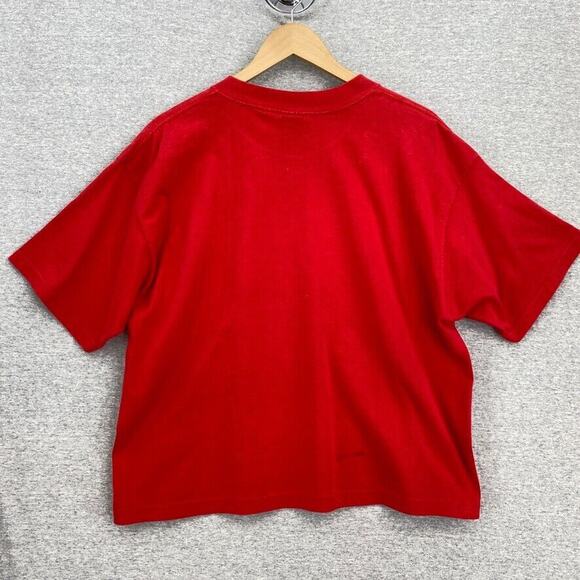 Vtg Disney Mickey Umlimited TShirt Unisex Large Red Jerry Leigh Cropped Crew - Picture 3 of 11